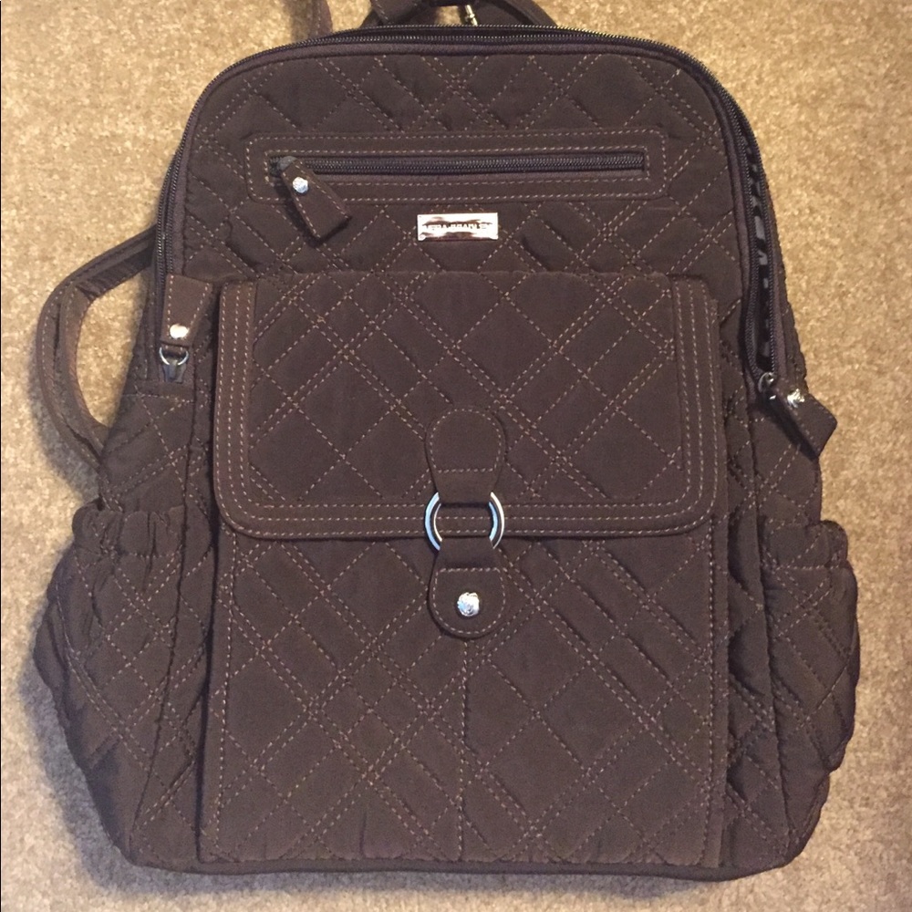 Vera Bradley Microfiber Backpack | Espresso Brown